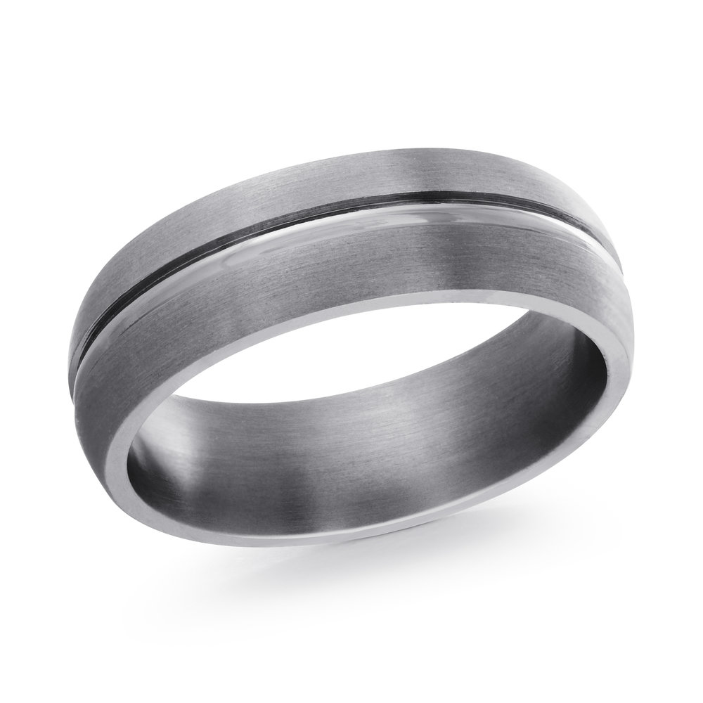 GREY Tantalum Men's Ring Size 7mm (TANT-009-7)