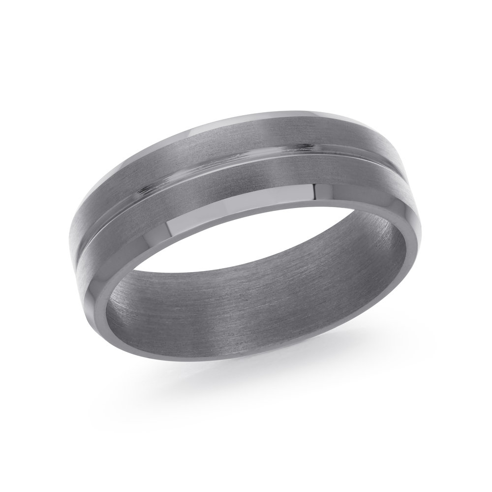 GREY Tantalum Men's Ring Size 7mm (TANT-012-7)